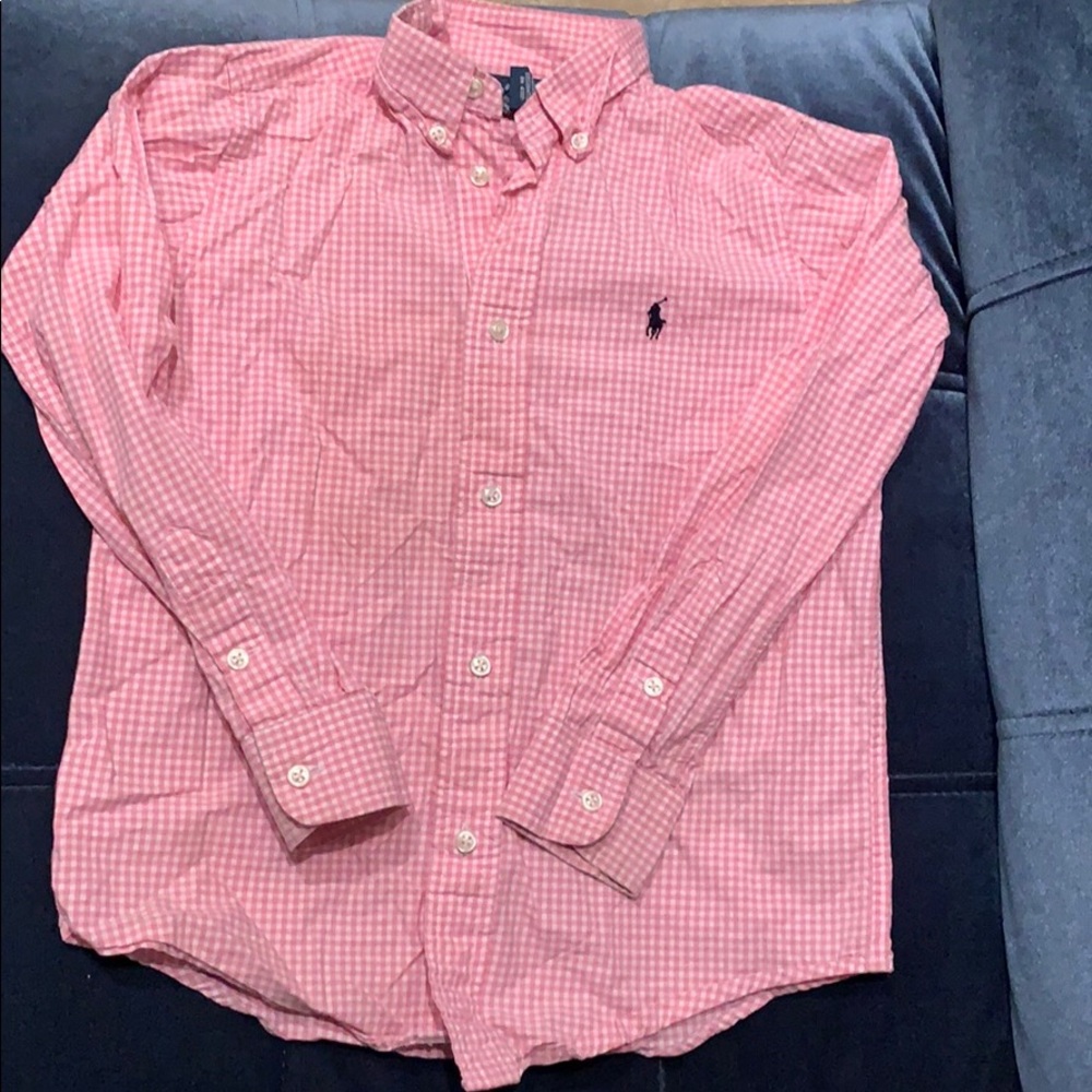 Pink polo button up